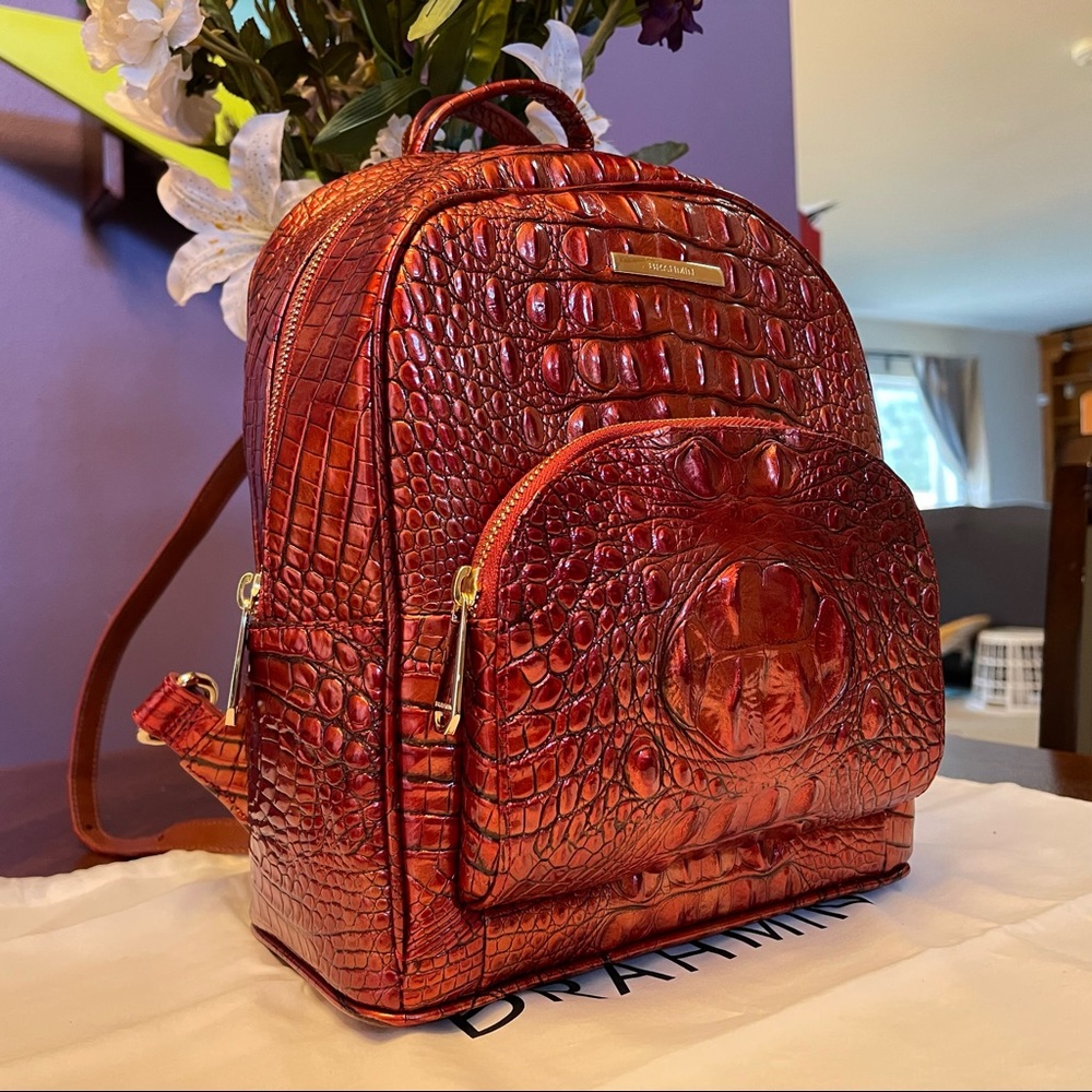 🌶 🌶 HOT COLOR! NWT Brahmin Chili Mini Dartmouth Backpack Bag